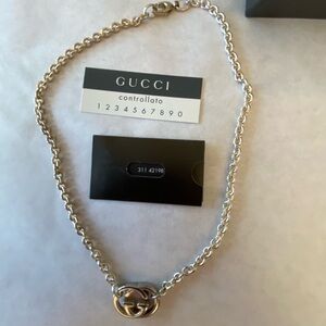 Gucci Silver Necklace with Iconic G Pendant